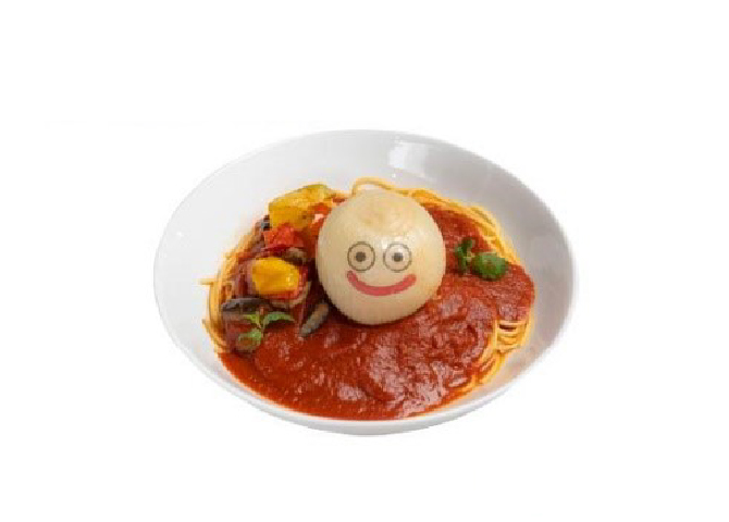 玉ねぎスライムのトマトソースパスタ